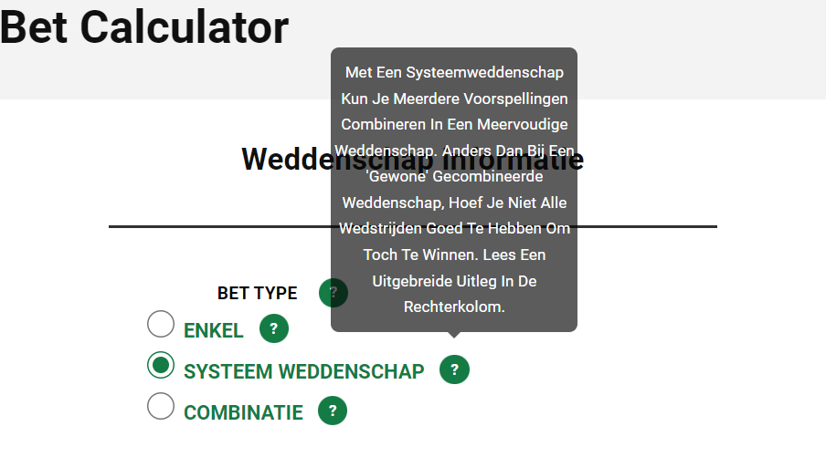 systeem weddenschappen

